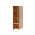 Bücherregal, 165 cm hoch, 52x64 cm (B/T), einseitig nutzbar, 4 Fächer, 